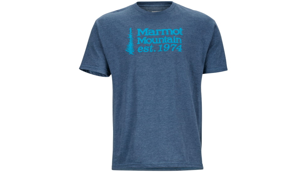 Marmot 74 Short Sleeve Tee - Men's-Navy Heather-X-Large