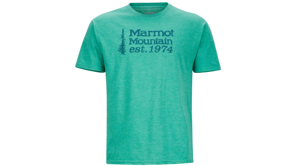 Marmot 74 Short Sleeve Tee - Men's-True Green Heather-X-Large