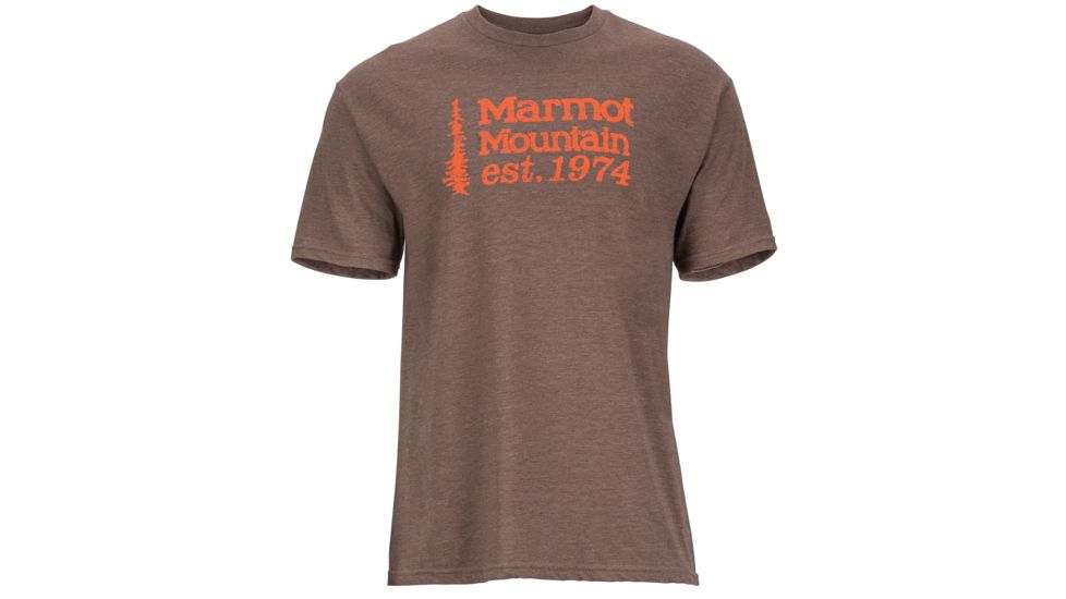 74 Short Sleeve Tee - Mens-Brown Heather-Small