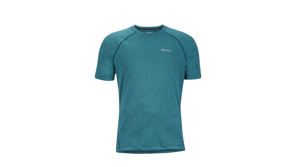 Marmot Accelerate Short Sleeve Shirt - Men's-Deep Teal Heather-XX-Large