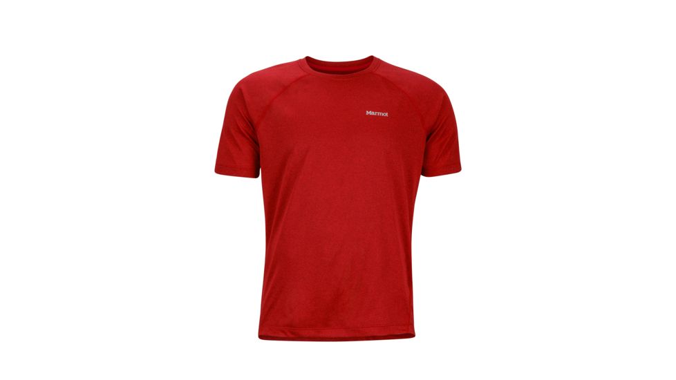 Marmot Accelerate Short Sleeve Shirt - Men's-True Team Red Heather-XX-Large