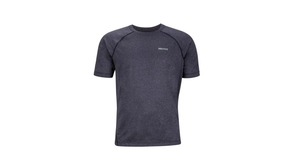 Marmot Accelerate Short Sleeve T-Shirt - Mens, Black Heather, Extra Large 53550-5608-XL