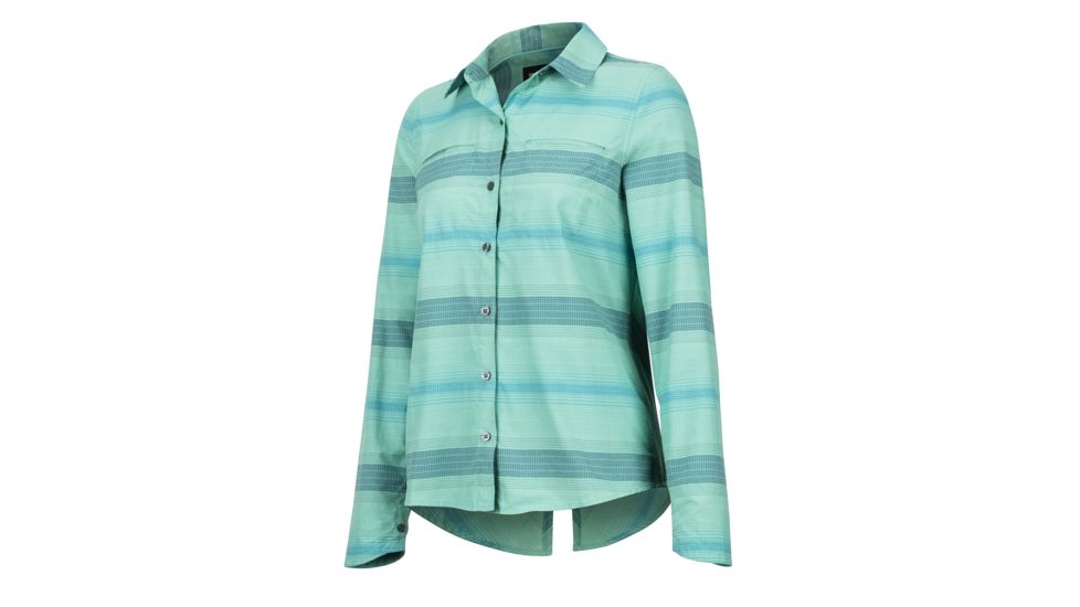 Marmot Aeolian Long Sleeve - Womens, Pond Green, Small, 47450-4570-S