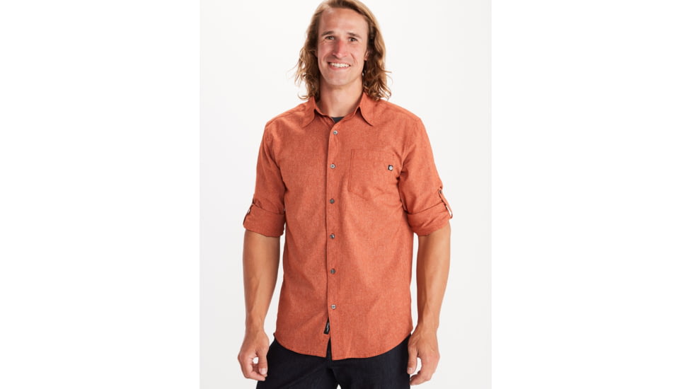 Marmot Aerobora Long Sleeve Top - Mens, Picante, Small, 42110-6740-S