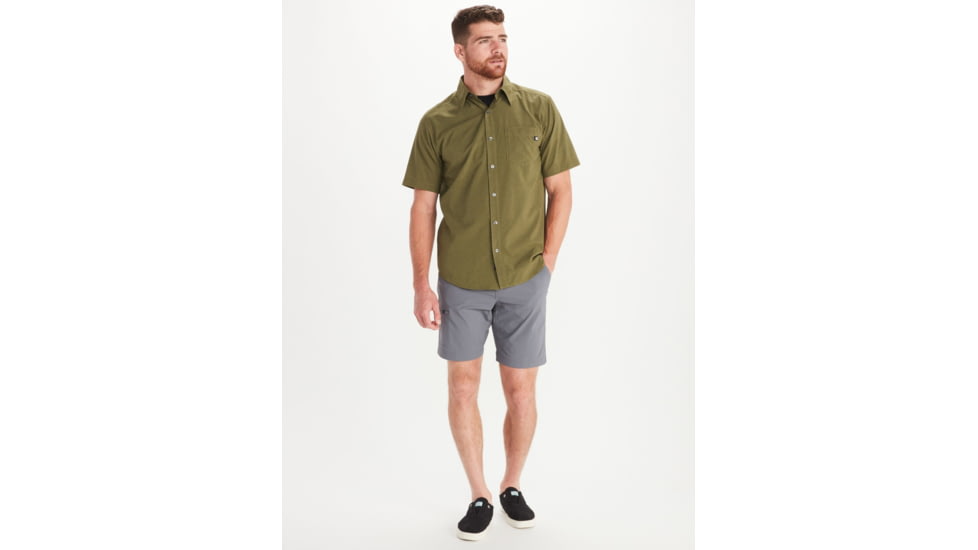 Marmot Aerobora Short Sleeve Shirt - Mens, Winter Moss, Small, 42100-16285-S