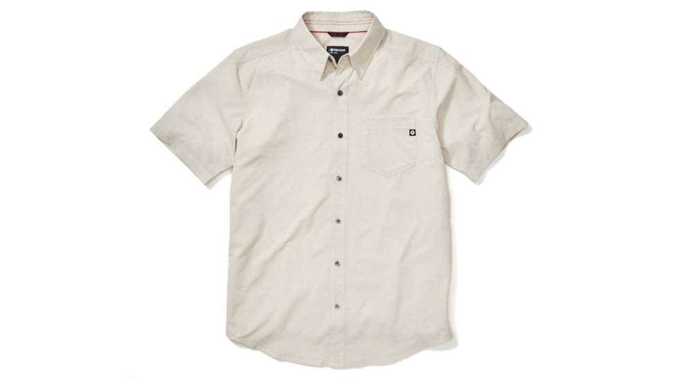 Marmot Aerobora Short Sleeve Top - Men's, Moonbeam, Large, 42100-7384-L
