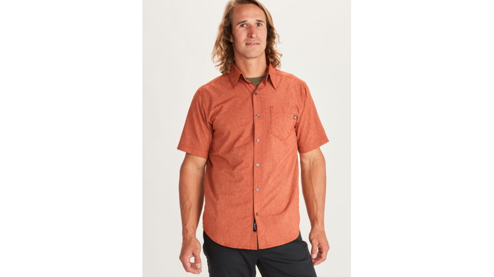 Marmot Aerobora Short Sleeve Top - Mens, Picante, Extra Large, 42100-6740-XL