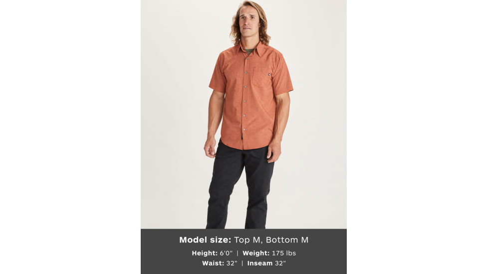 Marmot Aerobora Short Sleeve Top - Mens, Picante, Extra Large, 42100-6740-XL