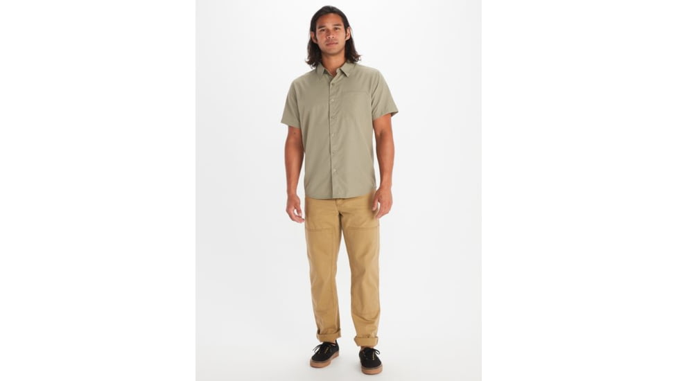 Marmot Aerobora Short Sleeve Top - Mens, Vetiver, Small, M14116-21543-S