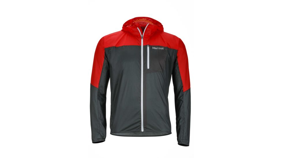 Marmot Air Lite Jacket - Men's-Dark Zinc/Scarlet Red-Small