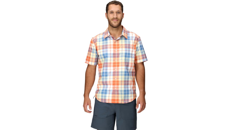 Marmot AirExchange SolarShield Novelty SS Shirt - Men's, Pomelo Wayland Plaid, XXL, M16075-24293XXL