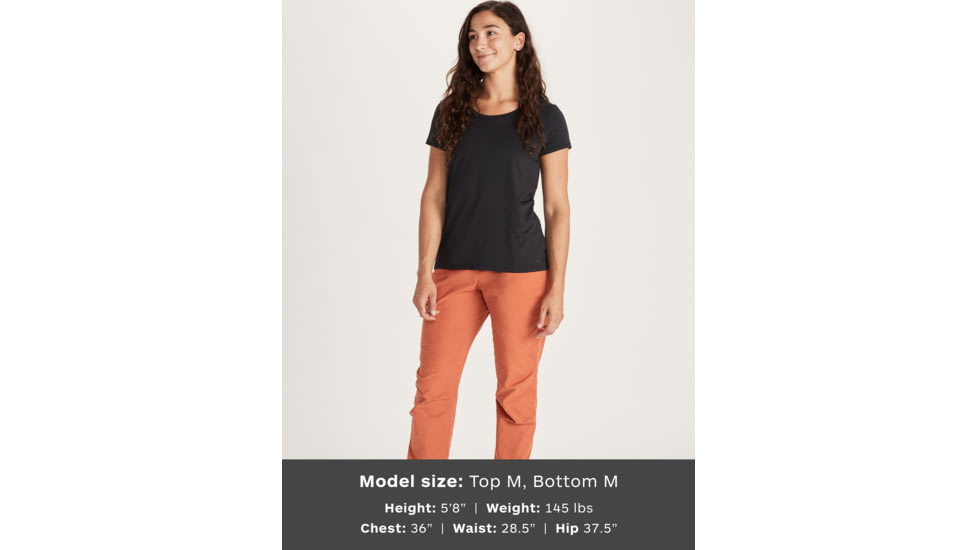 Marmot All Around Short Sleeve T-Shirt - Womens, Black, Large, 46450-001-L