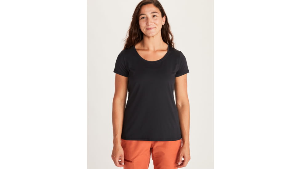 Marmot All Around Short Sleeve T-Shirt - Womens, Black, Large, 46450-001-L