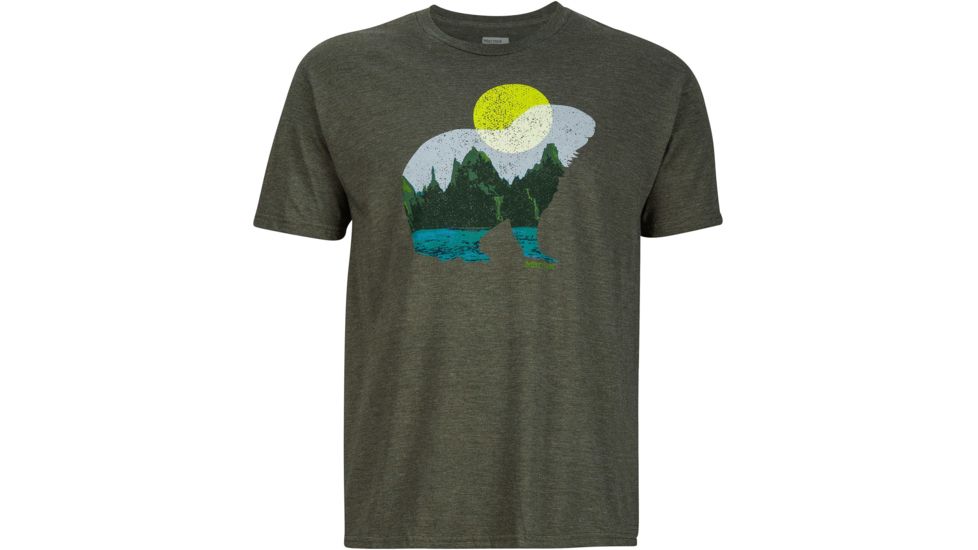 Marmot Alpine Zone Short Sleeve Tee - Men's-Olive Heather-Small
