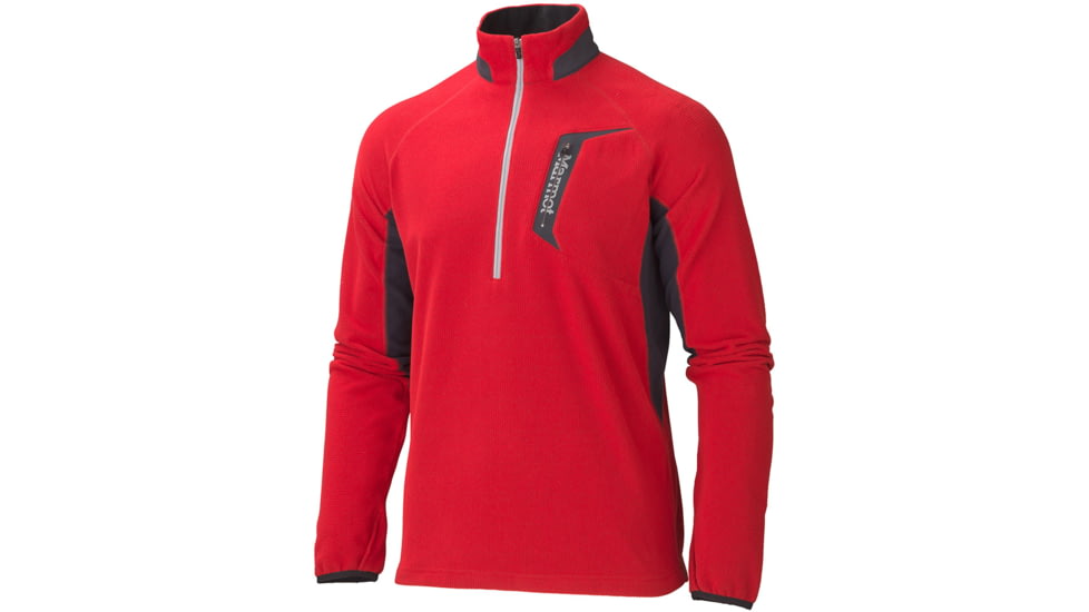 Marmot Alpinist Half Zip - Mens-Team Red/Black-Small