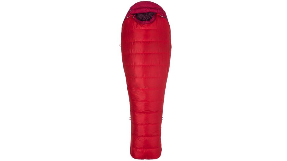 Marmot Always Summer Sleeping Bag, Team Red/Sienna Red, Long, Left Zip, 29820-6998-LZ