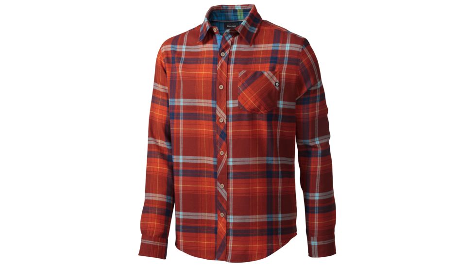 Marmot Anderson Flannel Long Sleeve - Men's-Mahogany-Small