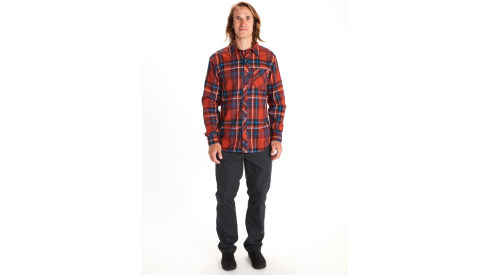 Marmot Anderson Lightweight Flannel - Men's, Small, Burgundy, 44520-6995-S