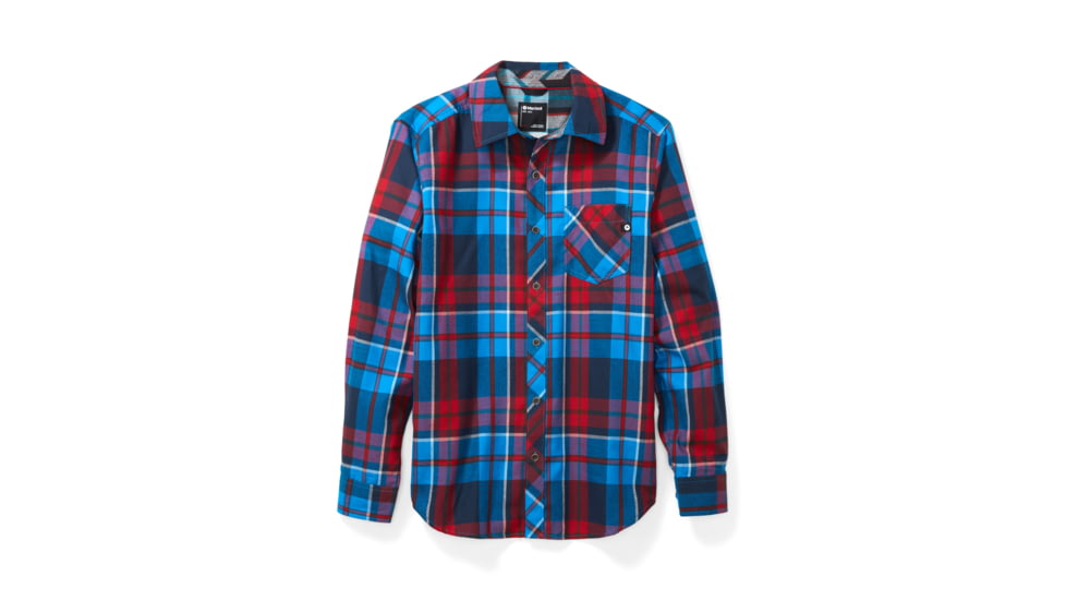 Marmot Anderson Lightweight Flannel - Men's, Large, Clear Blue, 44520-3695-L