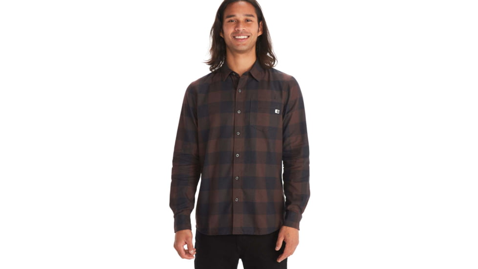 Marmot Anderson Lightweight Flannel - Men's, Large, Dark Coffee, M13559-7143-L