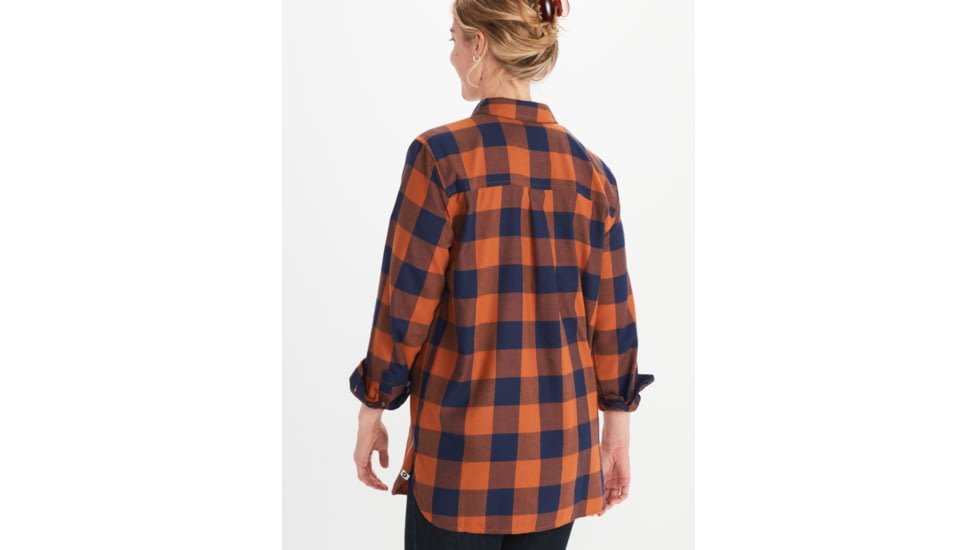 Marmot Anderson Lightweight Flannel Tunic - Womens, Arctic Navy/Copper, Medium, M10486-20535-M