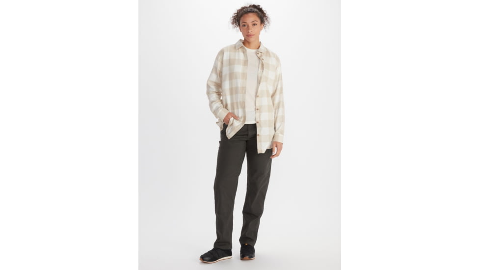 Marmot Anderson Lightweight Flannel Tunic - Womens, Papyrus/Pebble, Large, M10486-20536-L