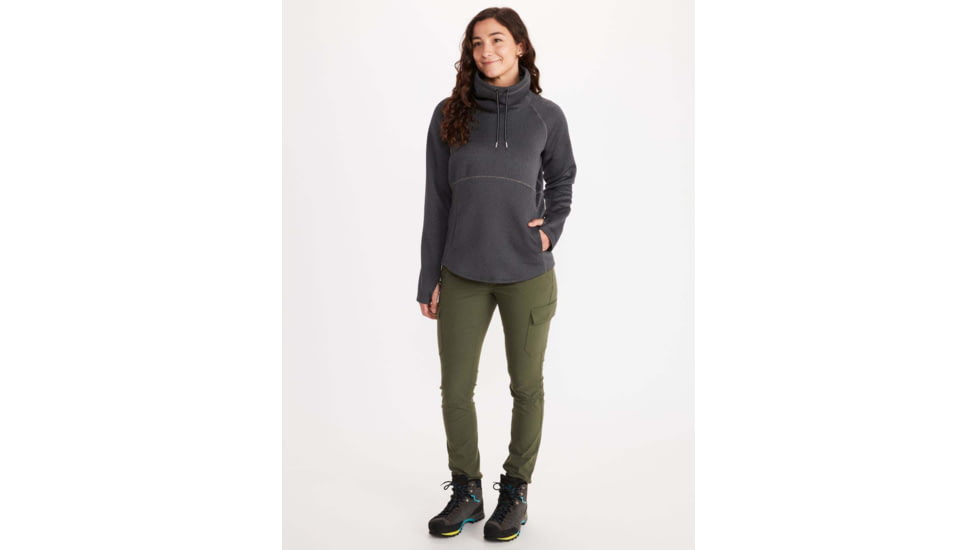 Marmot Annie Long Sleeve - Womens, Black Heather, Extra Small, 47930-5608-XS