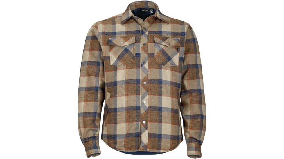 Marmot Arches Insulated Long Sleeve Flannel - Men's-Coffee-Small