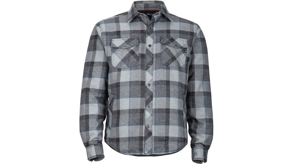 Marmot Arches Insulated Long Sleeve Flannel - Men's-Dark Coal-Small