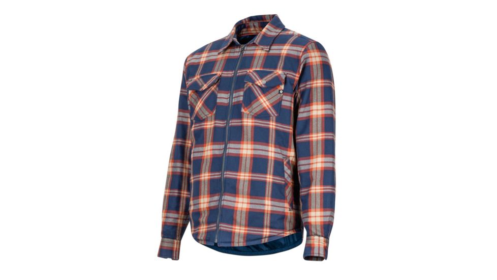 Marmot Arches Insulated Long Sleeve Flannel Shirt - Mens, Vintage Navy, XL, 43830-2636-XL