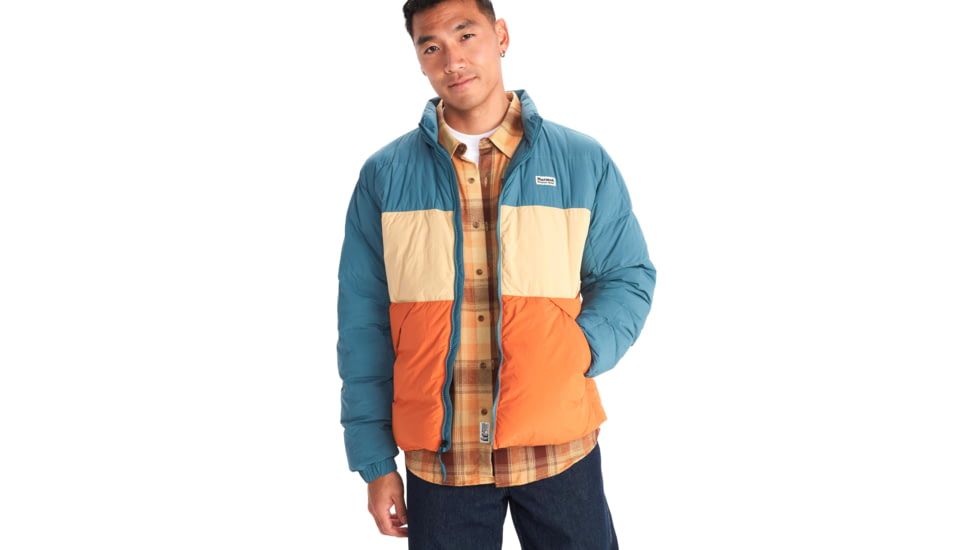 Marmot Ares Jacket - Men's, Moon River/Light Oak/Tangelo, 2XL, M14596-22505-XXL