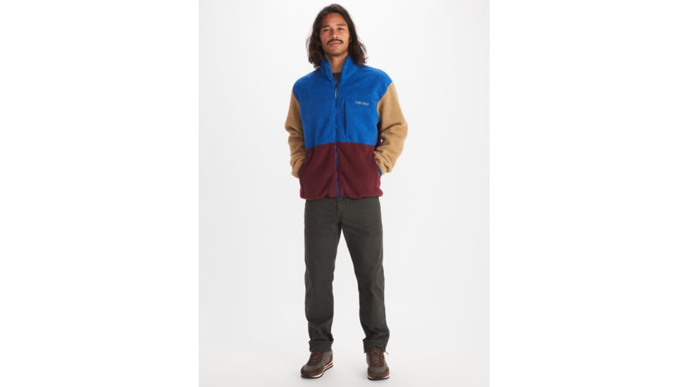 Marmot Aros Fleece Jacket - Mens, Dark Azure/Port Royal/Shetland, 2XL, M13195-20740-XXL