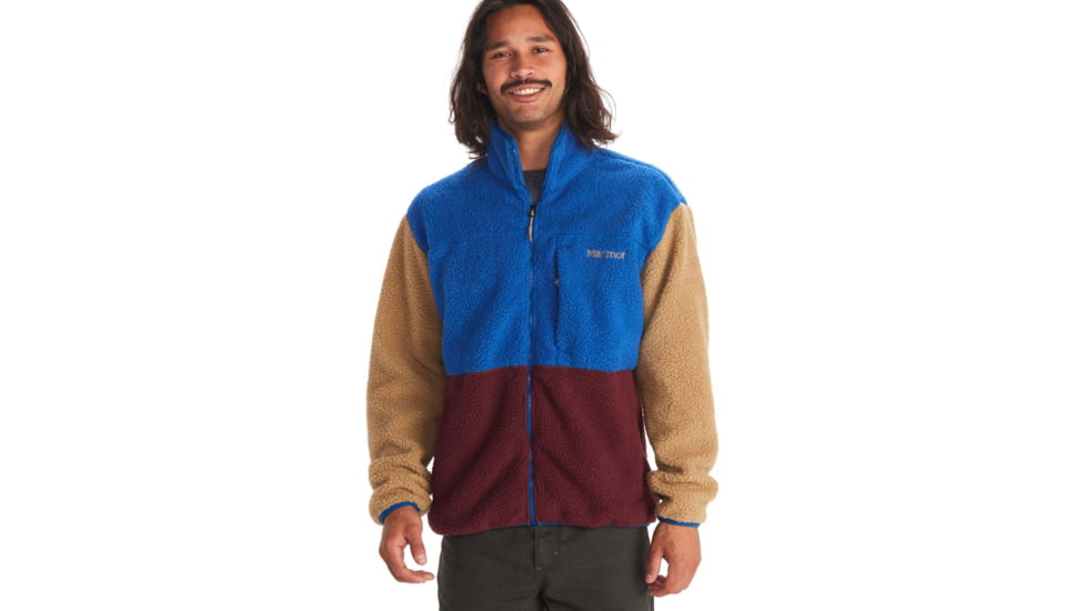 Marmot Aros Fleece Jacket - Mens, Dark Azure/Port Royal/Shetland, 2XL, M13195-20740-XXL