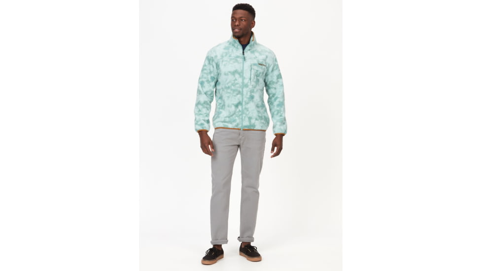 Marmot Aros Printed Fleece Jacket - Mens, Blue Agave Ice Dye, Small, M14920-22398-S