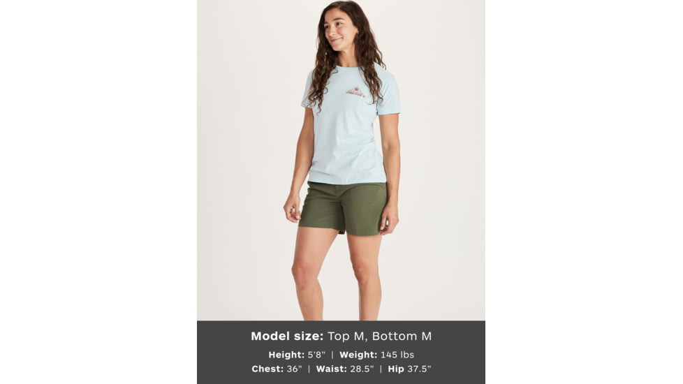 Marmot Arrow Short Sleeve T-Shirt - Womens, Corydalis Blue Heather, Small, 46480-3133-S