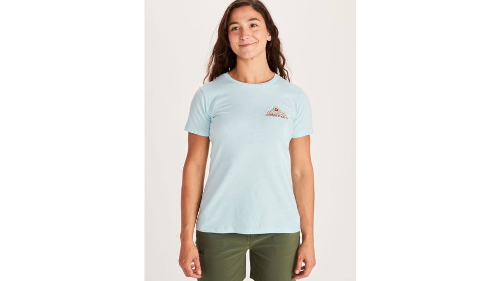 Marmot Arrow Short Sleeve T-Shirt - Womens, Corydalis Blue Heather, Small, 46480-3133-S