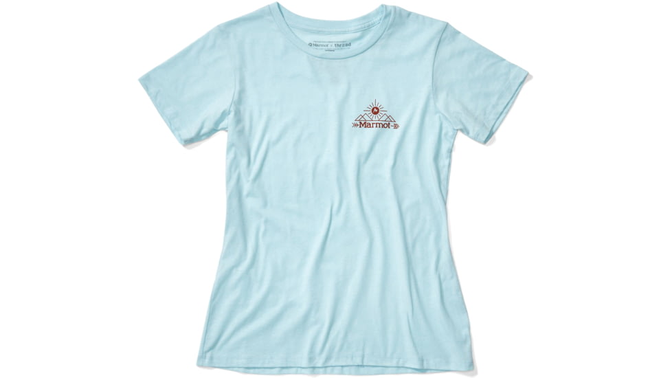 Marmot Arrow Short Sleeve T-Shirt - Womens, Corydalis Blue Heather, Small, 46480-3133-S
