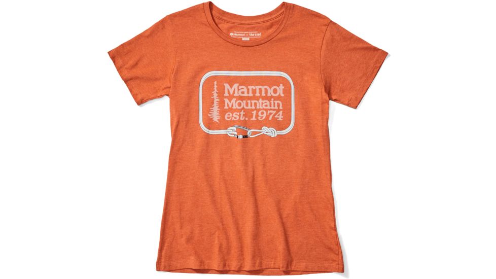Marmot Ascender Short Sleeve T-Shirt - Womens, Amber Heather, Small, 46490-7391-S