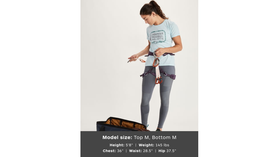 Marmot Ascender Short Sleeve T-Shirt - Womens, Corydalis Blue Heather, Large, 46490-3133-L