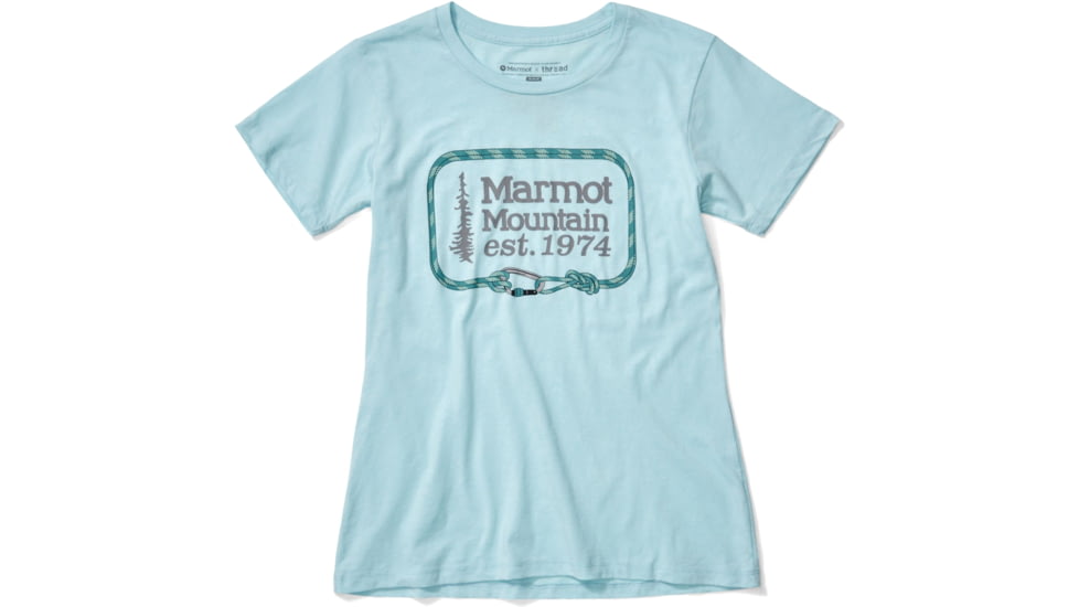 Marmot Ascender Short Sleeve T-Shirt - Womens, Corydalis Blue Heather, Large, 46490-3133-L