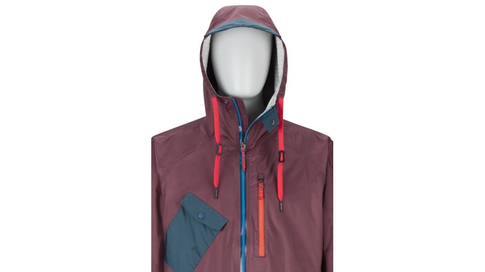 Marmot Ashbury PreCip Eco Jacket - Mens, Burgundy/Denim, Extra Large, 31650-5593-XL