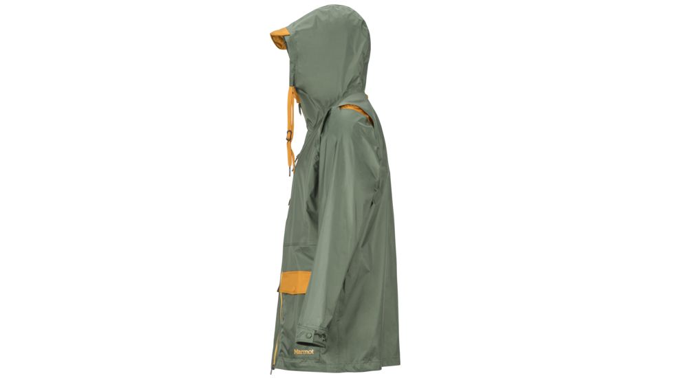 Marmot Ashbury PreCip Eco Jacket - Mens, Crocodile/Aztec Gold, Large, 31650-4836-L