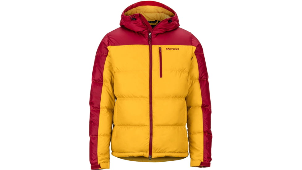 Marmot Guides Down Hoody - Men's, Golden Leaf/Brick, Medium, 73060-9442-GL/B-M
