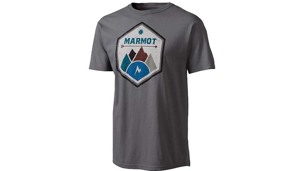 Marmot Badge Short Sleeve Tee - Men's-True Charcoal-Small