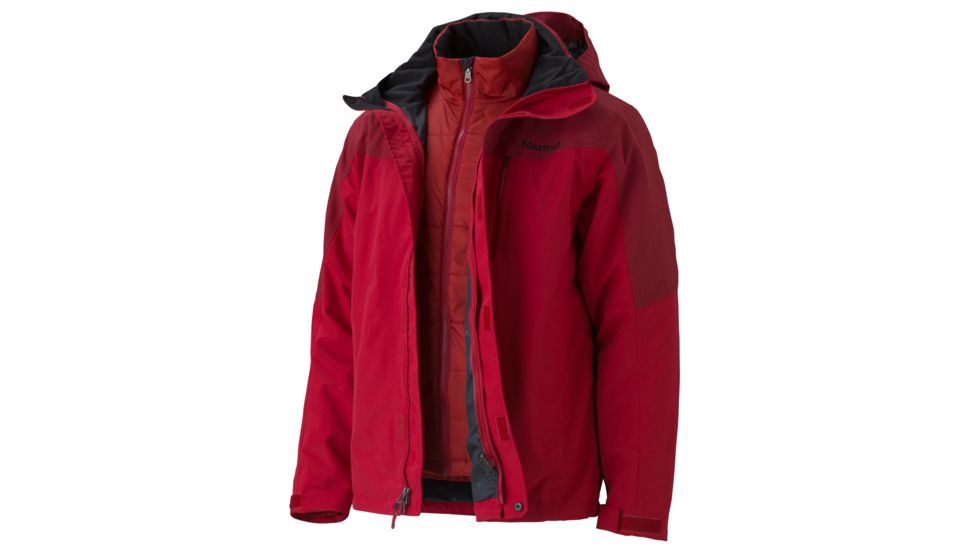 Marmot Bastione Component Jacket - Mens-Medium-Fire/Dark Crimson