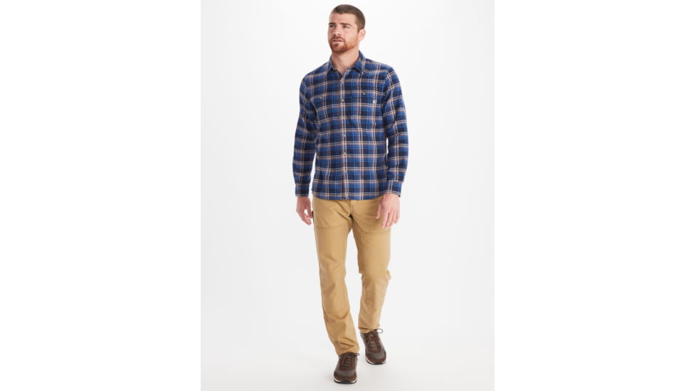 Marmot Bayview Midweight Flannel Long Sleeve - Mens, Arctic Navy, 2XL, M13556-2975-XXL