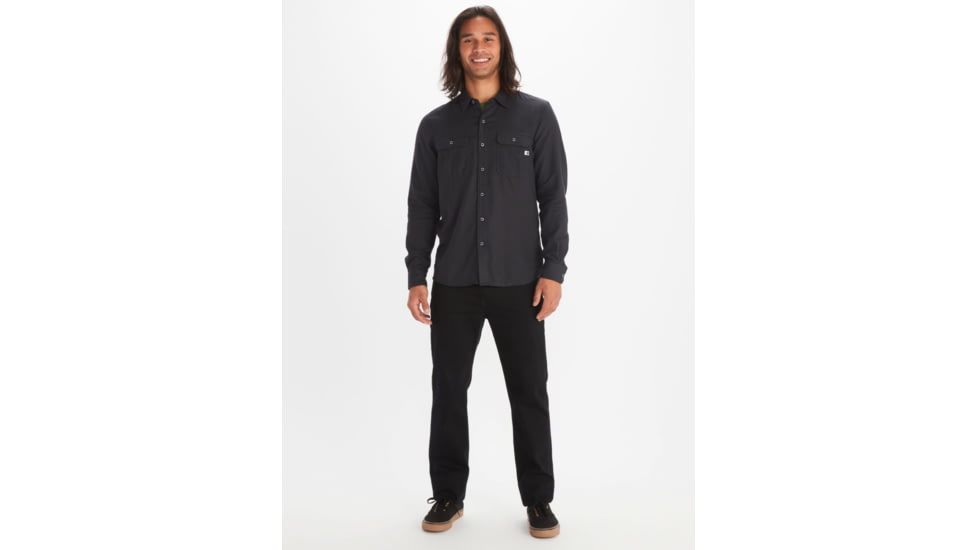 Marmot Bayview Midweight Flannel Long Sleeve - Mens, Dark Steel, Large, M13556-1132-L