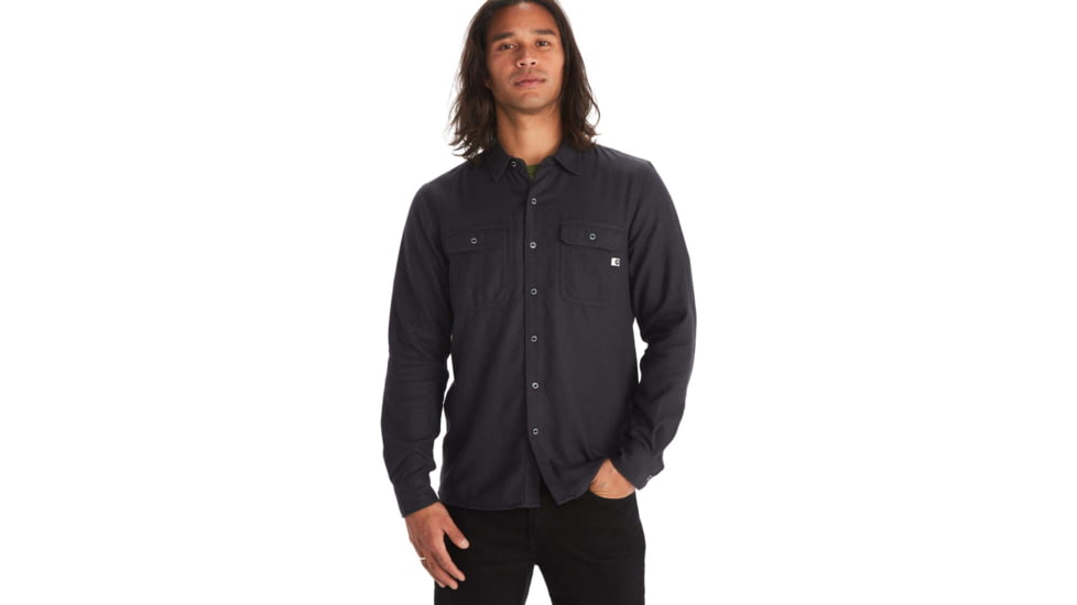 Marmot Bayview Midweight Flannel Long Sleeve - Mens, Dark Steel, Large, M13556-1132-L
