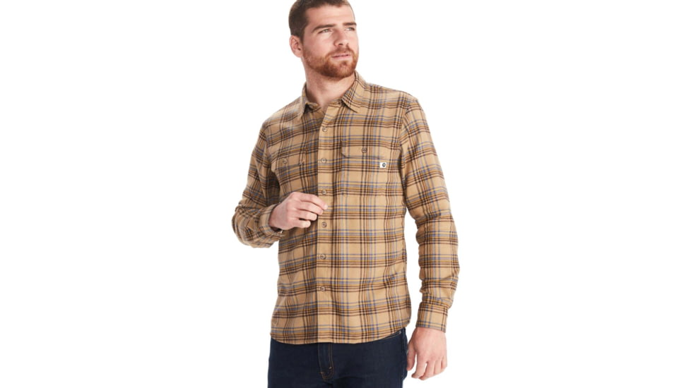 Marmot Bayview Midweight Flannel Long Sleeve - Mens, Shetland, 2XL, M13556-16310-XXL