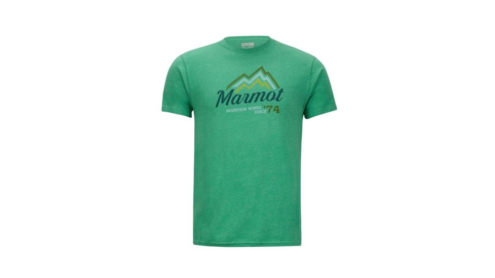 Marmot Beams Short Sleeve T-Shirt - Mens, Green Heather, Small 43420-8551-S